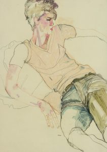 Wes G. (Lying on Pillows, Profile Head), 2007-08