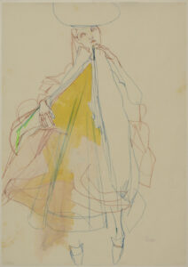 Emma G (Dior Paris), blue line, yellow ‘brest’, 2005